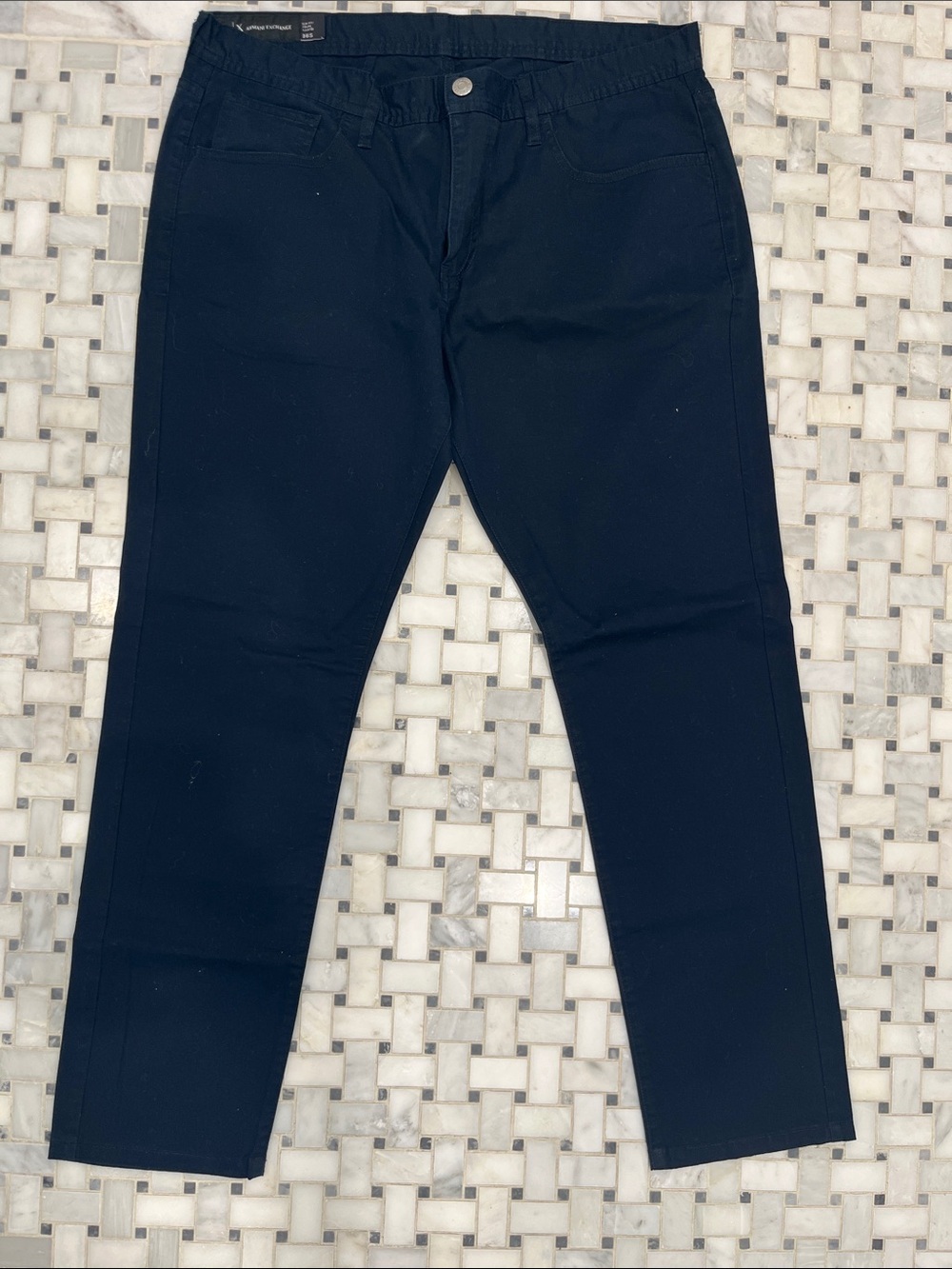 Armani Exchange Navy Slim-Fit Pants